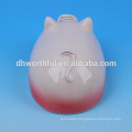 Decorative ceramic animal butter dish with pig shaped lid